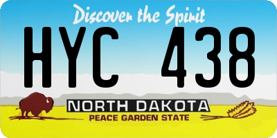 ND license plate HYC438