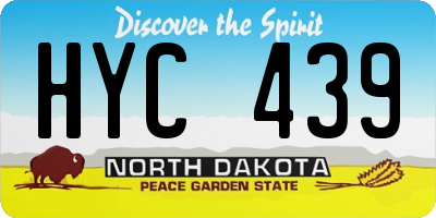 ND license plate HYC439