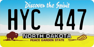 ND license plate HYC447