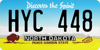 ND license plate HYC448