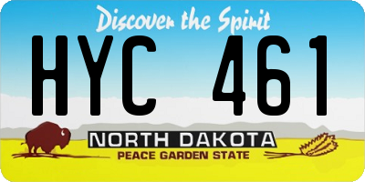 ND license plate HYC461