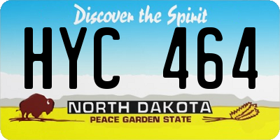 ND license plate HYC464
