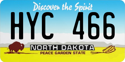 ND license plate HYC466