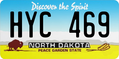 ND license plate HYC469