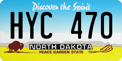ND license plate HYC470