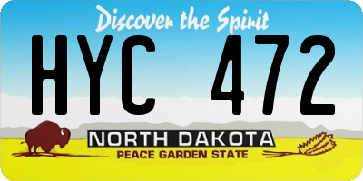 ND license plate HYC472