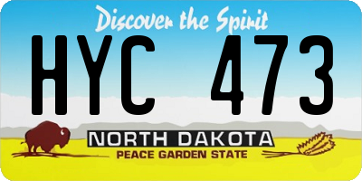 ND license plate HYC473
