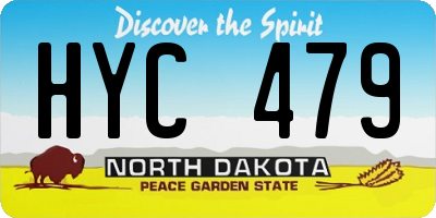 ND license plate HYC479
