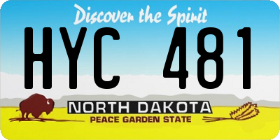 ND license plate HYC481