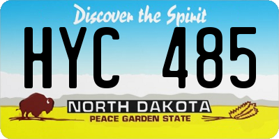 ND license plate HYC485