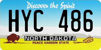 ND license plate HYC486