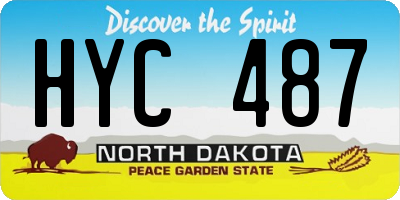 ND license plate HYC487