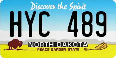 ND license plate HYC489