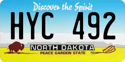 ND license plate HYC492