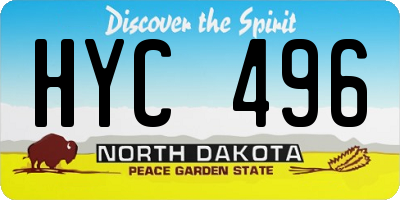 ND license plate HYC496