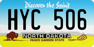 ND license plate HYC506