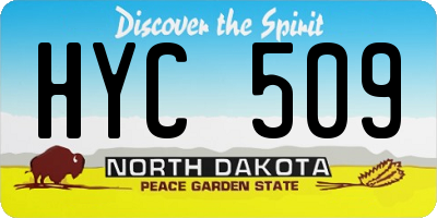 ND license plate HYC509