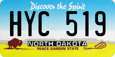 ND license plate HYC519