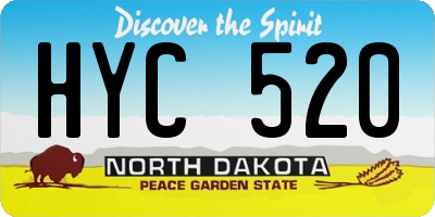 ND license plate HYC520