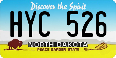 ND license plate HYC526