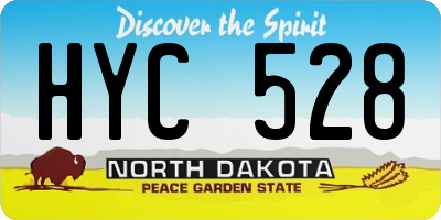 ND license plate HYC528
