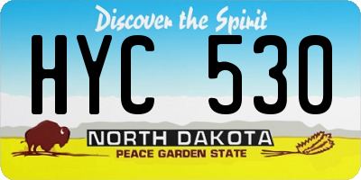 ND license plate HYC530