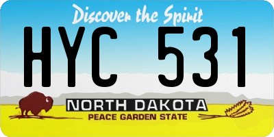 ND license plate HYC531