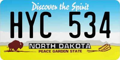 ND license plate HYC534