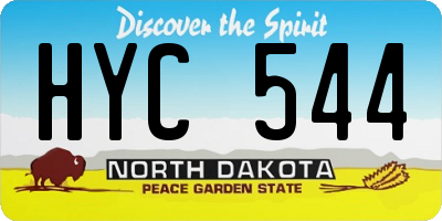ND license plate HYC544