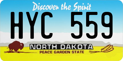 ND license plate HYC559