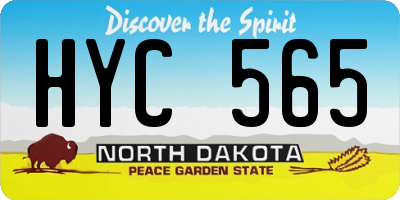 ND license plate HYC565