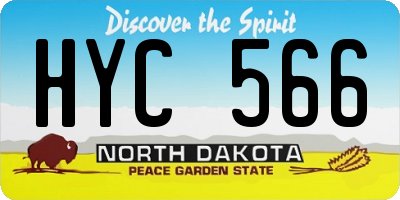 ND license plate HYC566