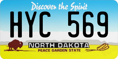 ND license plate HYC569