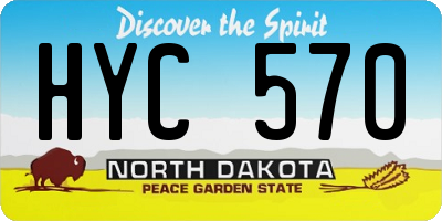 ND license plate HYC570