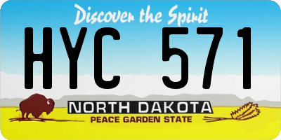 ND license plate HYC571