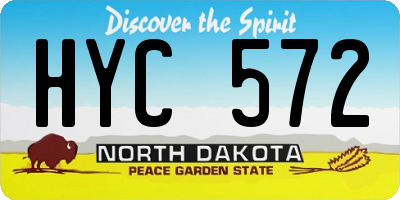 ND license plate HYC572