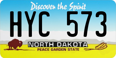 ND license plate HYC573