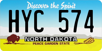 ND license plate HYC574