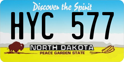 ND license plate HYC577
