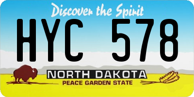 ND license plate HYC578