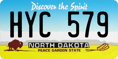 ND license plate HYC579