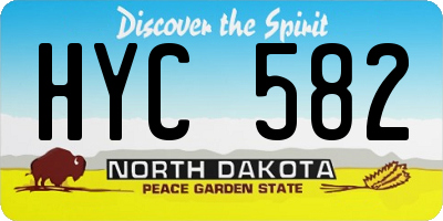 ND license plate HYC582