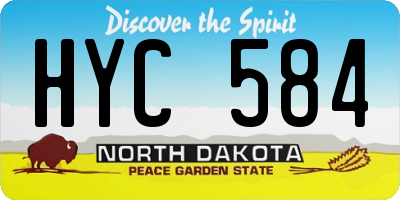 ND license plate HYC584