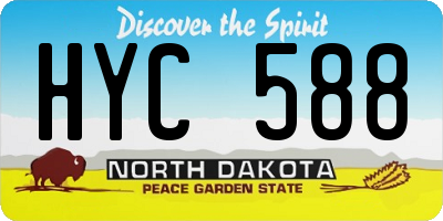 ND license plate HYC588