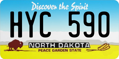 ND license plate HYC590