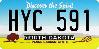 ND license plate HYC591