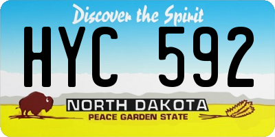 ND license plate HYC592