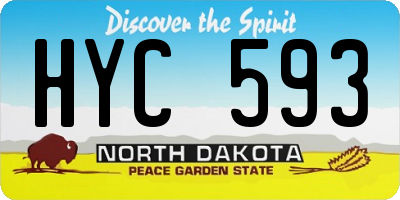 ND license plate HYC593
