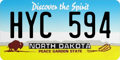 ND license plate HYC594