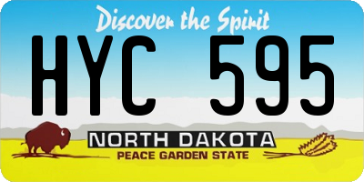 ND license plate HYC595